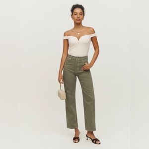 Cowboy High Rise Straight Jeans - color Kalamata